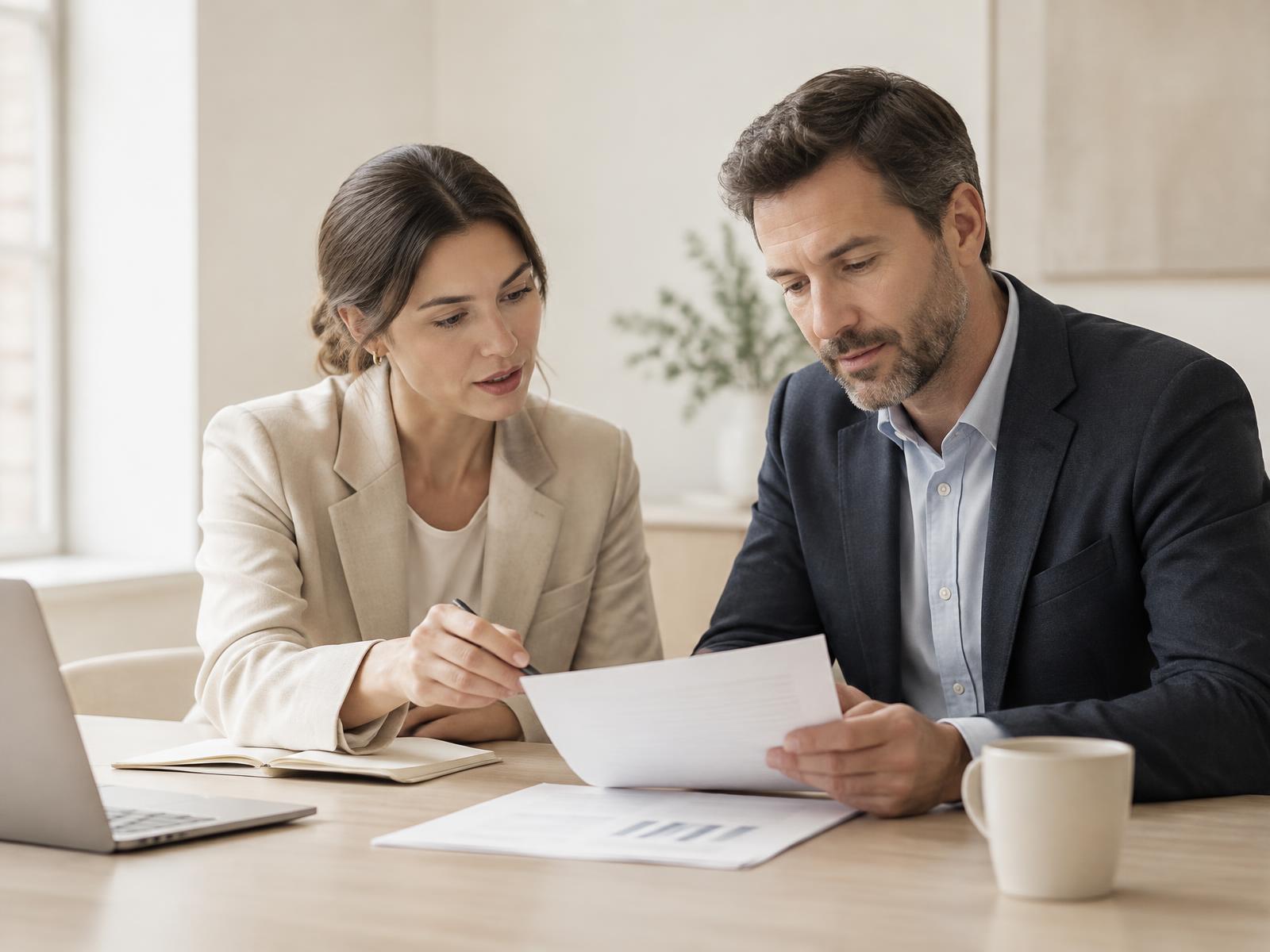 Échange professionnel autour d'un dossier